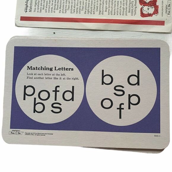 Vintage 70s Highlights Educational Flash Cards - Picture 5 of 8